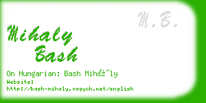 mihaly bash business card